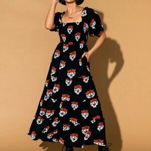 DRESSED IN LALA: Tiger Smocked Dress - Size L